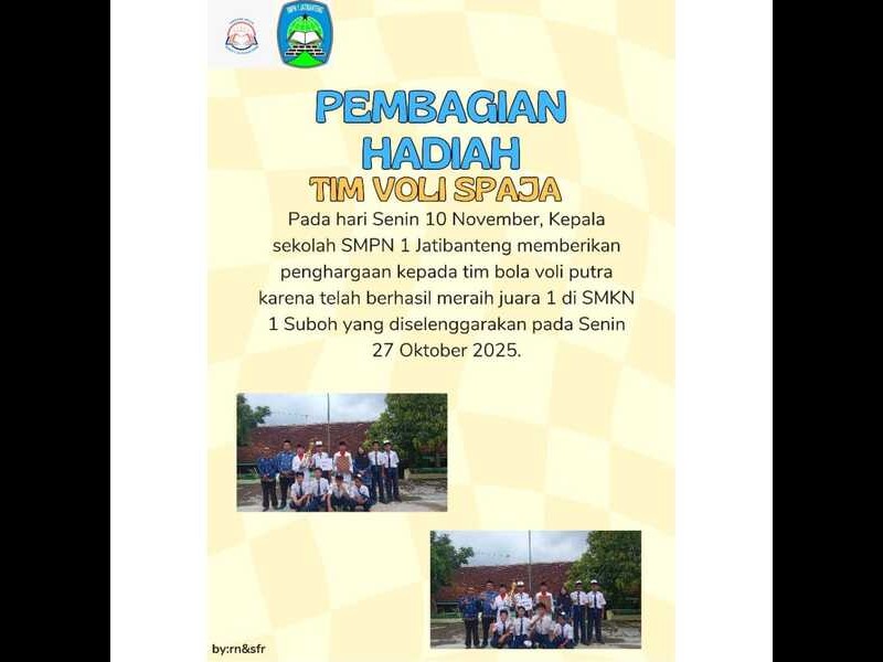 Pembagian Hadiah Tim Voli Spaja
