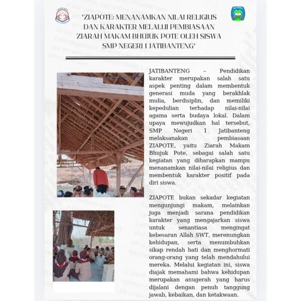 Ziapote: Menanamkan Nilai Religius dan Karakter Melalui Pembiasaan Ziarah Makam Bhujuk Pote oleh Siswa SMPN 1 Jatibanteng